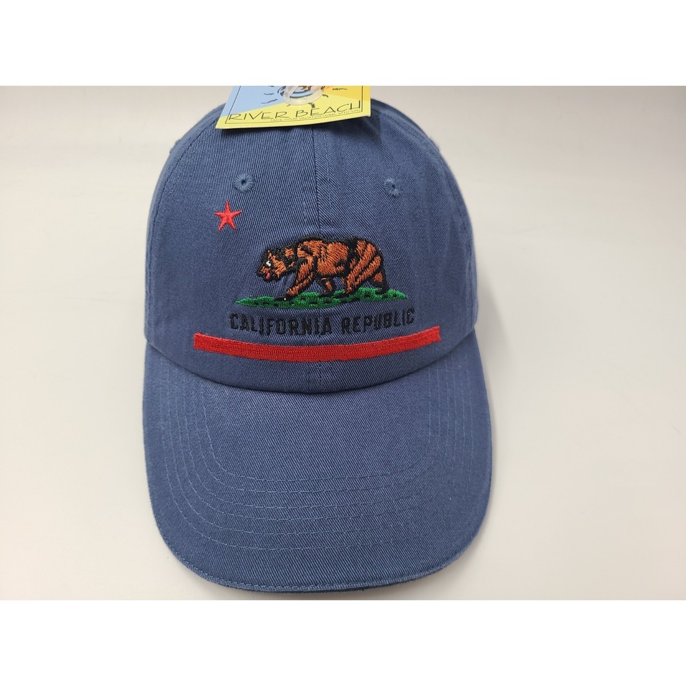 California Republic Strapback Adjustable (Fits Small) Hat Cap Dad Men Women Blue